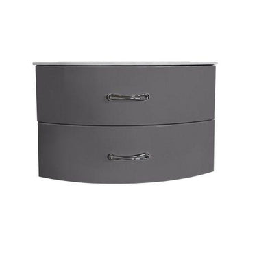 Eviva Bari 24″ Grey Wall mount Bathroom Vanity with Integrated White Porcelain Sink Vanity Eviva